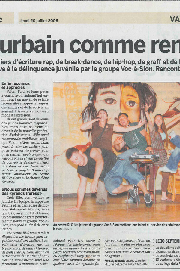 Le Nouvelliste – l’art urbain comme remède